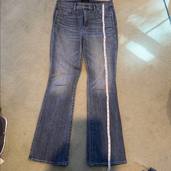 White House Black Market Denim Skinny Flare Jeans High Rise size 8 - Picture 4 of 6